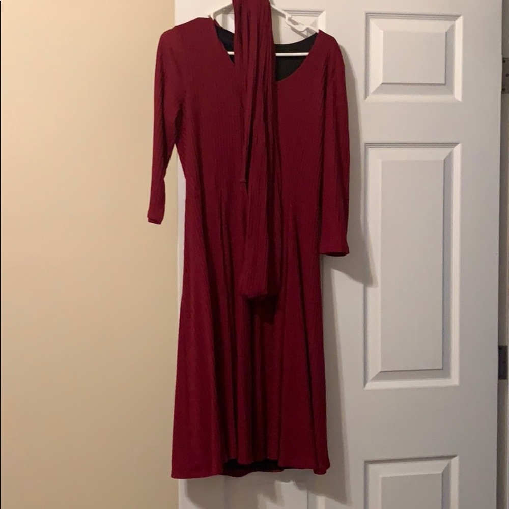 Burgundy Red Dress